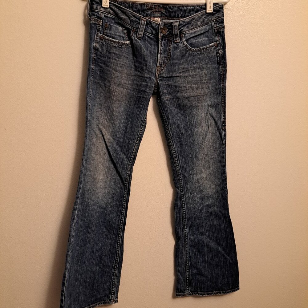 Silver Jeans Lola Western Glove Works Denim Jeans - Picture 9 of 12